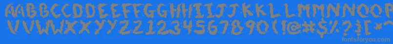 DoggieDoodie Font – Gray Fonts on Blue Background