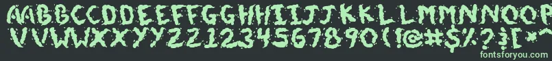 DoggieDoodie Font – Green Fonts on Black Background