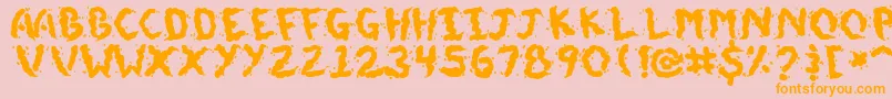 DoggieDoodie Font – Orange Fonts on Pink Background
