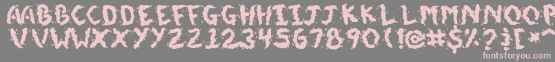 DoggieDoodie-Schriftart – Rosa Schriften auf grauem Hintergrund
