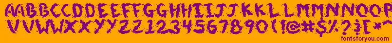 DoggieDoodie Font – Purple Fonts on Orange Background