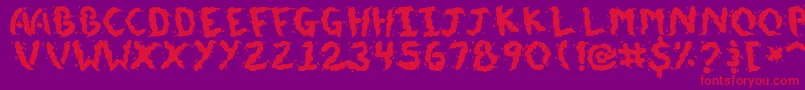DoggieDoodie Font – Red Fonts on Purple Background