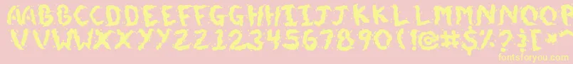 DoggieDoodie Font – Yellow Fonts on Pink Background