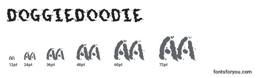 DoggieDoodie-fontin koot