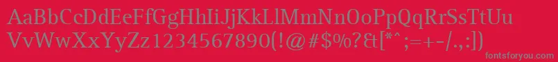 Agfarotisserif Font – Gray Fonts on Red Background