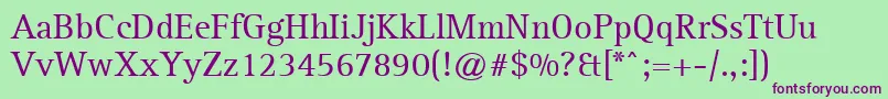 Agfarotisserif Font – Purple Fonts on Green Background