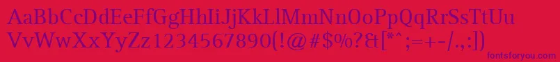 Agfarotisserif Font – Purple Fonts on Red Background