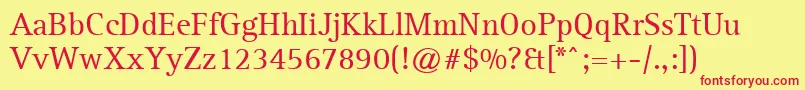 Agfarotisserif Font – Red Fonts on Yellow Background