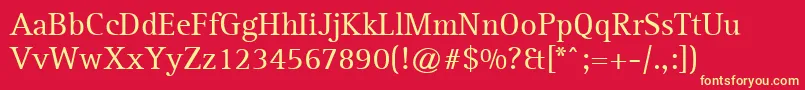 Agfarotisserif Font – Yellow Fonts on Red Background