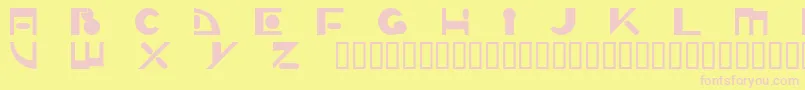 フォントZippy – ピンクのフォント、黄色の背景