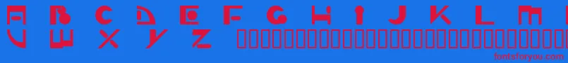 フォントZippy – 赤い文字の青い背景
