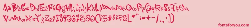 Zitcream Font – Red Fonts on Pink Background