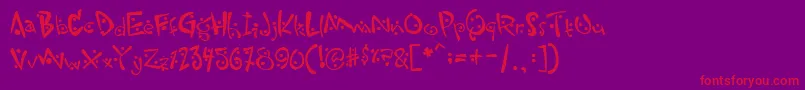 Zitcream Font – Red Fonts on Purple Background