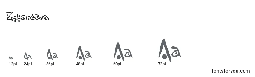 Zitcream Font Sizes
