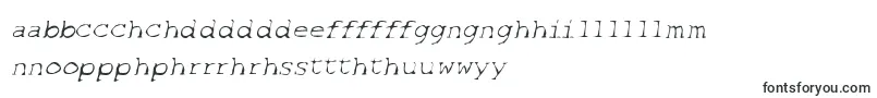 SfEspionageLightOblique-Schriftart – walisische Schriften