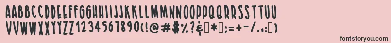 LetsgauxRegular Font – Black Fonts on Pink Background