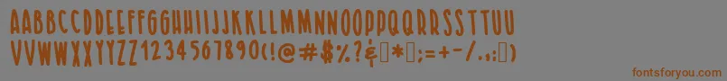 LetsgauxRegular Font – Brown Fonts on Gray Background