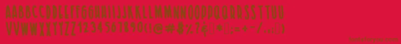 LetsgauxRegular Font – Brown Fonts on Red Background