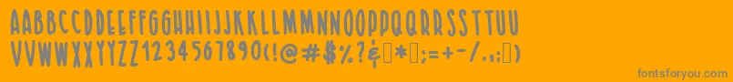 LetsgauxRegular Font – Gray Fonts on Orange Background