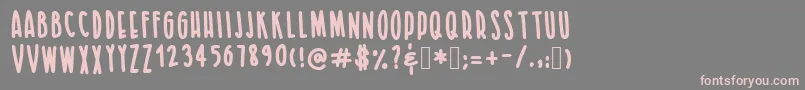 LetsgauxRegular Font – Pink Fonts on Gray Background