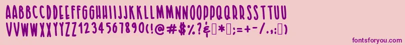 LetsgauxRegular Font – Purple Fonts on Pink Background