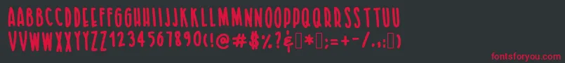 LetsgauxRegular Font – Red Fonts on Black Background