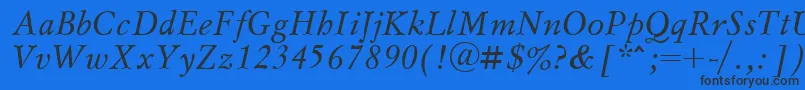 Msl56C Font – Black Fonts on Blue Background