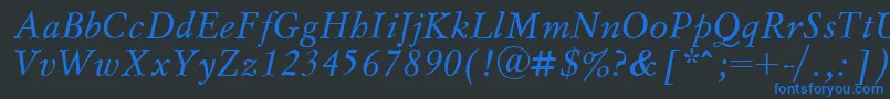 Msl56C Font – Blue Fonts on Black Background