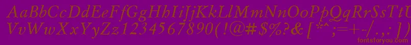 Msl56C Font – Brown Fonts on Purple Background