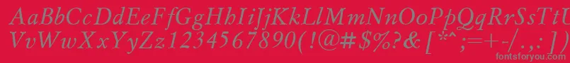 Msl56C Font – Gray Fonts on Red Background