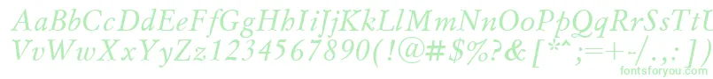 Msl56C Font – Green Fonts on White Background