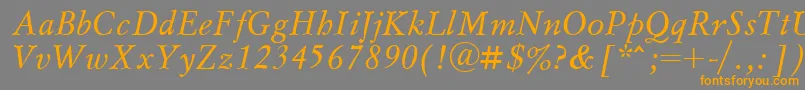 Msl56C Font – Orange Fonts on Gray Background