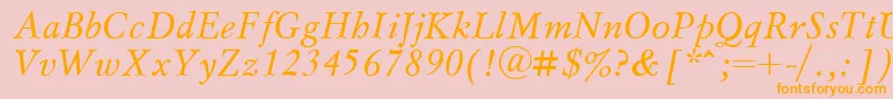 Msl56C Font – Orange Fonts on Pink Background