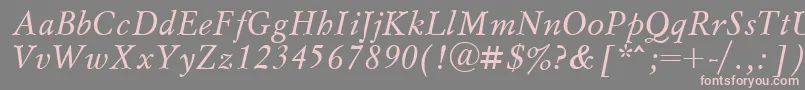 Msl56C Font – Pink Fonts on Gray Background