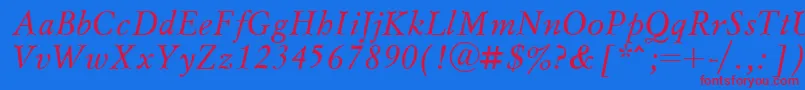 Msl56C Font – Red Fonts on Blue Background