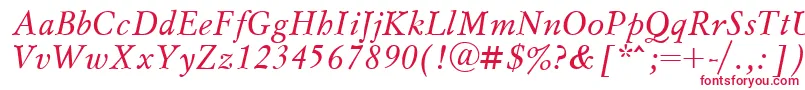 Msl56C Font – Red Fonts on White Background