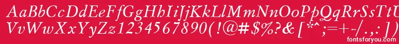 Msl56C Font – White Fonts on Red Background