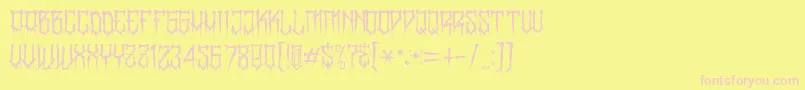 BanglychRhI Font – Pink Fonts on Yellow Background