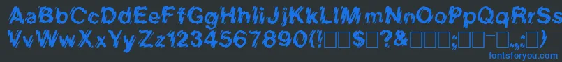 Vanishintheheat Font – Blue Fonts on Black Background