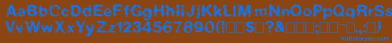 Vanishintheheat Font – Blue Fonts on Brown Background