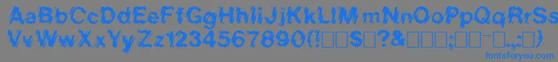 フォントVanishintheheat – 灰色の背景に青い文字