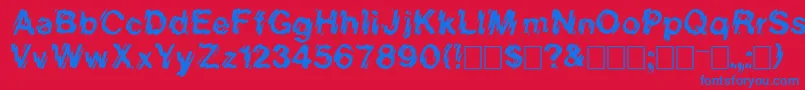 Vanishintheheat Font – Blue Fonts on Red Background