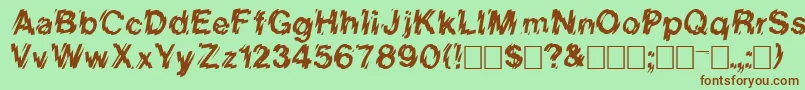 Vanishintheheat Font – Brown Fonts on Green Background