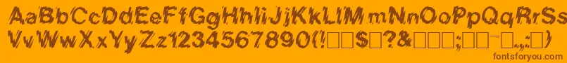 Vanishintheheat Font – Brown Fonts on Orange Background