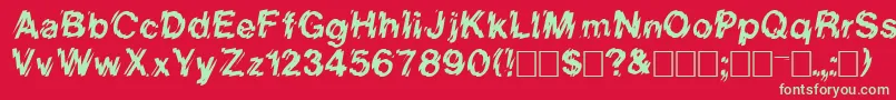 Vanishintheheat Font – Green Fonts on Red Background