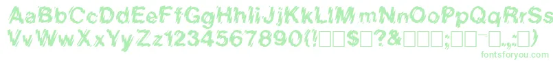 Vanishintheheat Font – Green Fonts on White Background