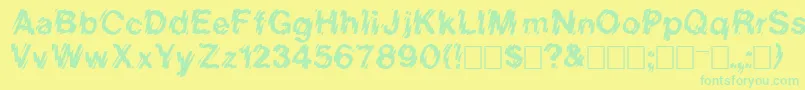 Vanishintheheat Font – Green Fonts on Yellow Background