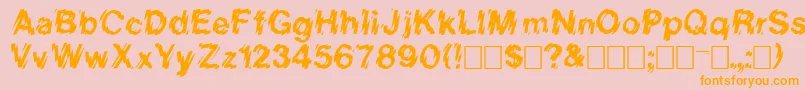 Vanishintheheat Font – Orange Fonts on Pink Background