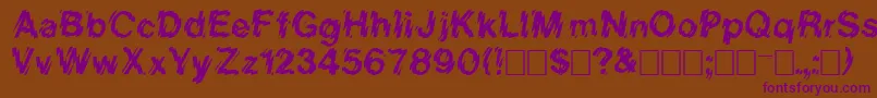 Vanishintheheat Font – Purple Fonts on Brown Background