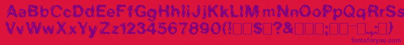 Vanishintheheat Font – Purple Fonts on Red Background